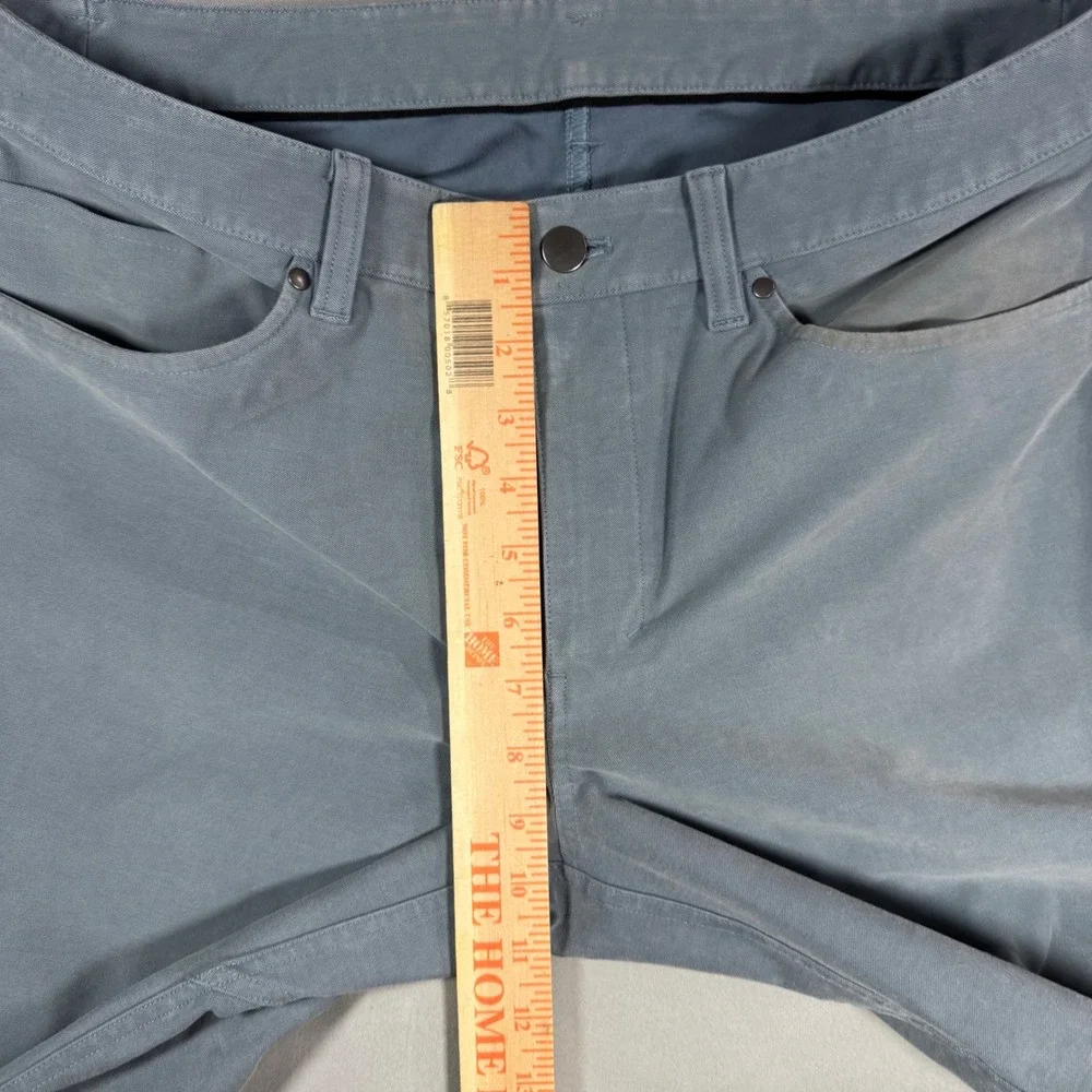 Lululemon ABC Pant Slim 5 Pocket Technical Canvas Slate Blue Grey Mens 33